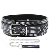 Erox Fetish Fantasy Series Diamond Collar Taşlı Fetiş Tasma-Siyah