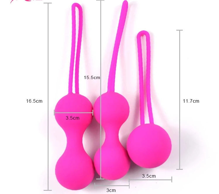 Erox Kegel Balls Exercisers Metal Ağırlıklı Kegel Egzersiz Topu Set-Purple