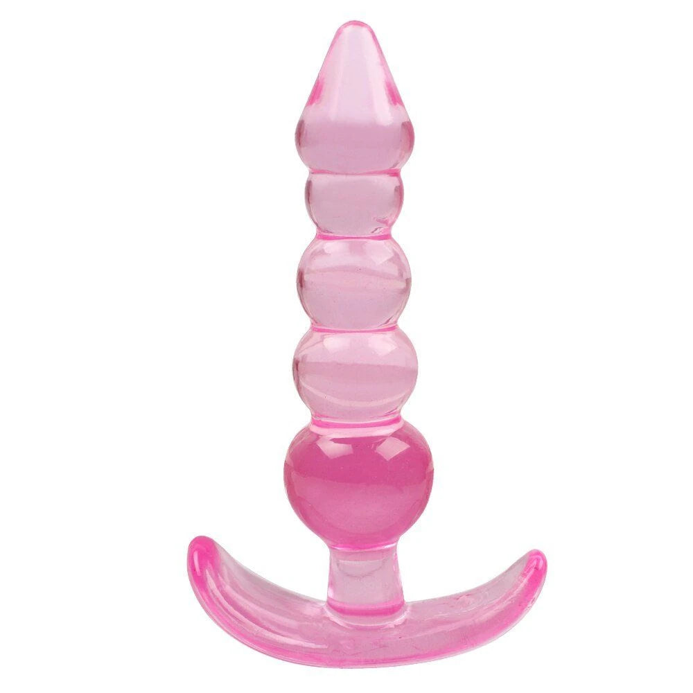 Erox Anal Fantasy Silicone Butt Beads Anal Training Silikon Anal Plug-Pink