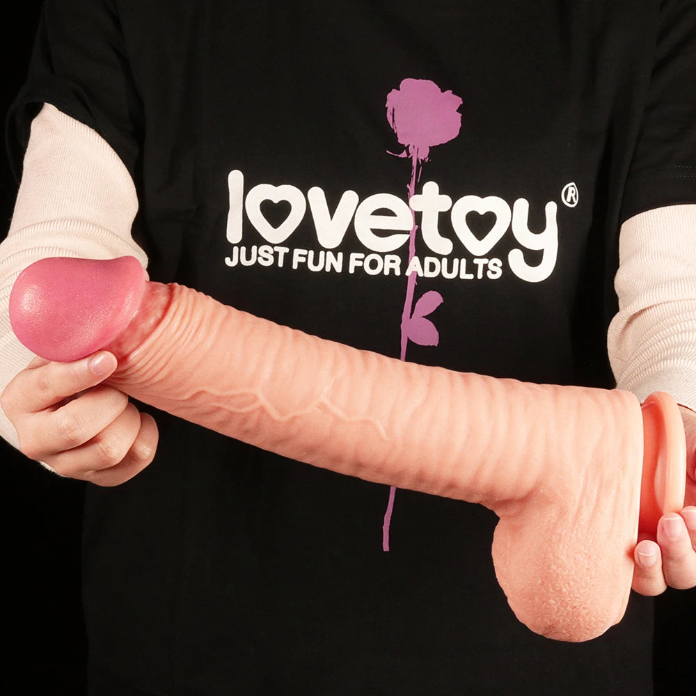 Lovetoy Dual Layered Platinum Silicone Cock 30 cm Realistik Penis LV411013