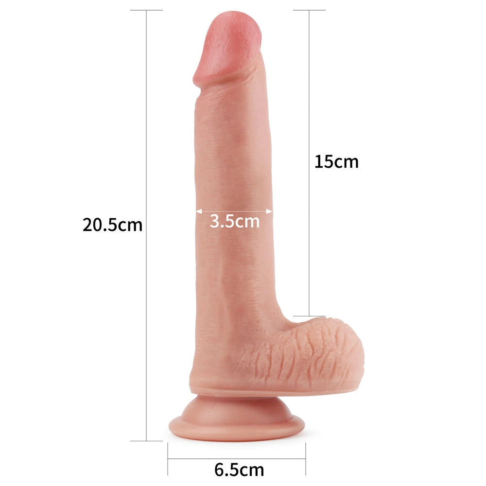 Lovetoy Dual Layered Silicone Cock 20 cm Realistik Penis LV4005