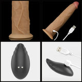 Lovetoy Dual Layered Platinum Silicone 22.8 Cm Titreşimli Realistik Penis