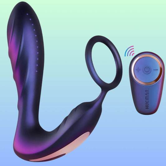 Hueman Black Hole Anal Vibrator With Cockring Anal Vibratör