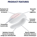Satisfyer Double Joy Telefon Uyumlu Çiftler İçin Vibratör-White