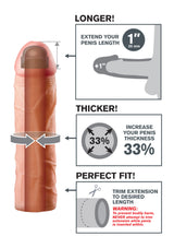Pipedream Fantasy X-Tensions Perfect 1'' Amerikan Penis Kılıfı