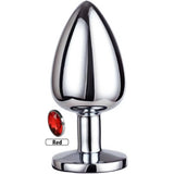 Erox Anal Fantasy Luxury Diamond Red Taşlı Metal Anal Plug - Medium
