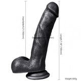 Xise Male Lion Flexible 20 cm Realistik Zenci Penis XS-WBC10031-Black