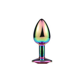 Erox Rainbow Hot Cooling Blue Medium Anal Metal Plug