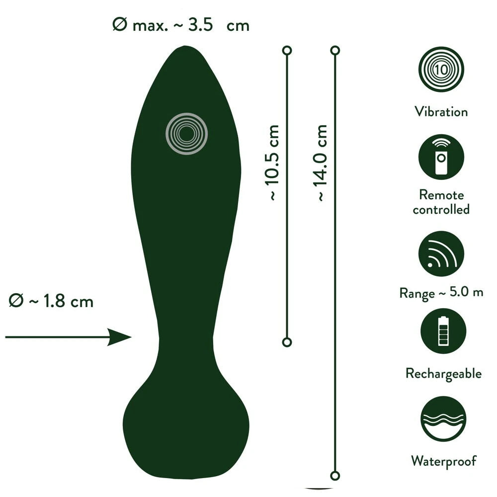 Emerald Love Luxurious Uzaktan Kumandalı Anal Titreşimli Plug