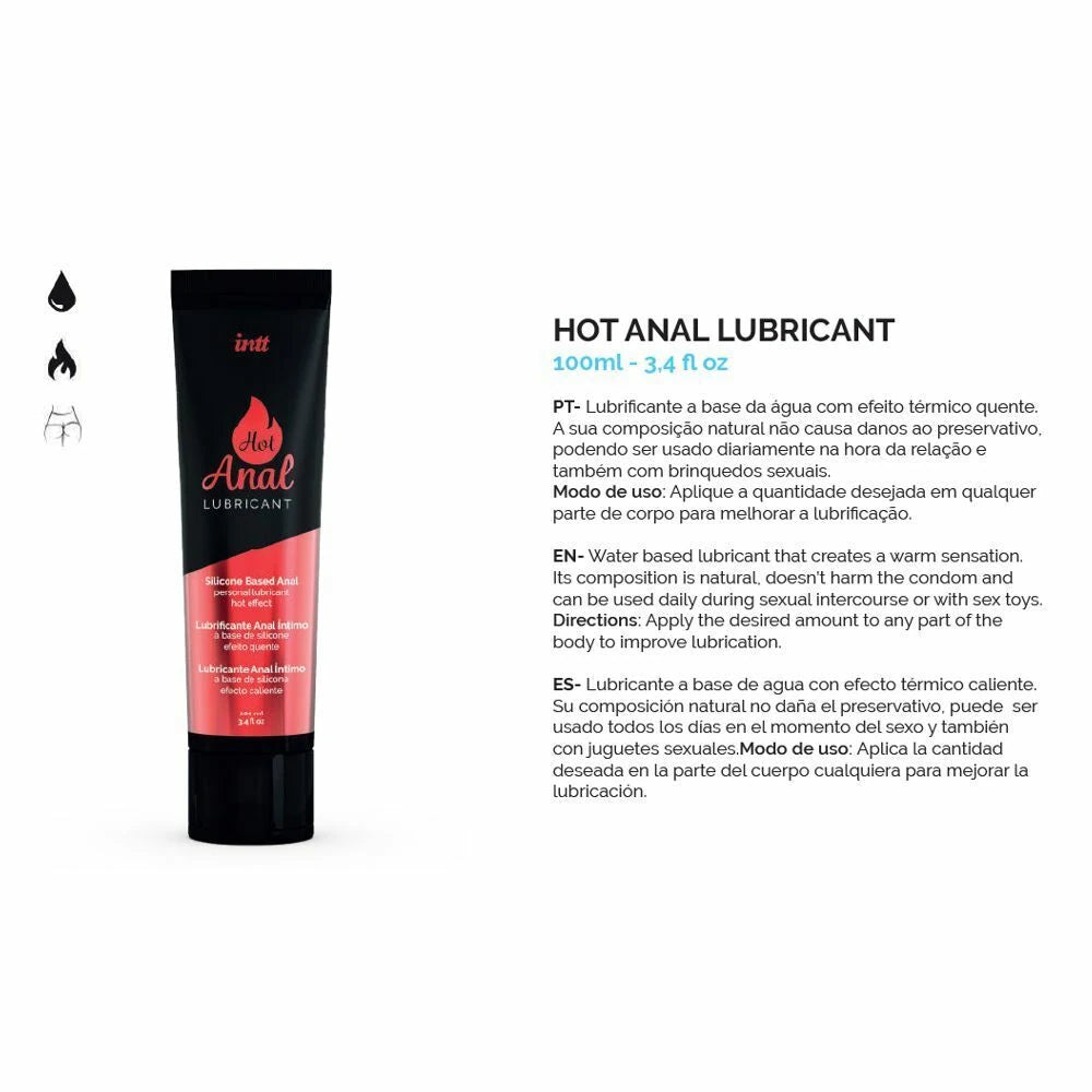 İntt Anal Heat Lubricant Gel Silikon Bazlı Anal Kayganlaştırıcı Jel 100 Ml.