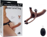 Aphrodisia Hollow Strap-On Flesh 17 Cm İçi Boş Titreşimli Kemerli Penis-Brown