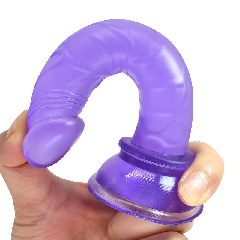 Erox Jelly Silicone 14.5 cm Anal ve Vajinal Realistik Penis-Green