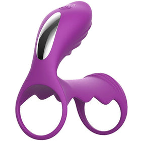 Erox The Cock Ring Clitoral Stimulation Penis Kafesi-Purple