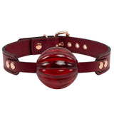Erox Fetish Fantasy Series Master Blix Ball Gag Deri Ağız Topu-Kırmızı