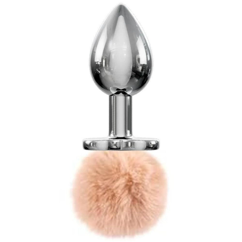 Erox Luxury Bunny Tail Peluşlu Metal Anal Plug