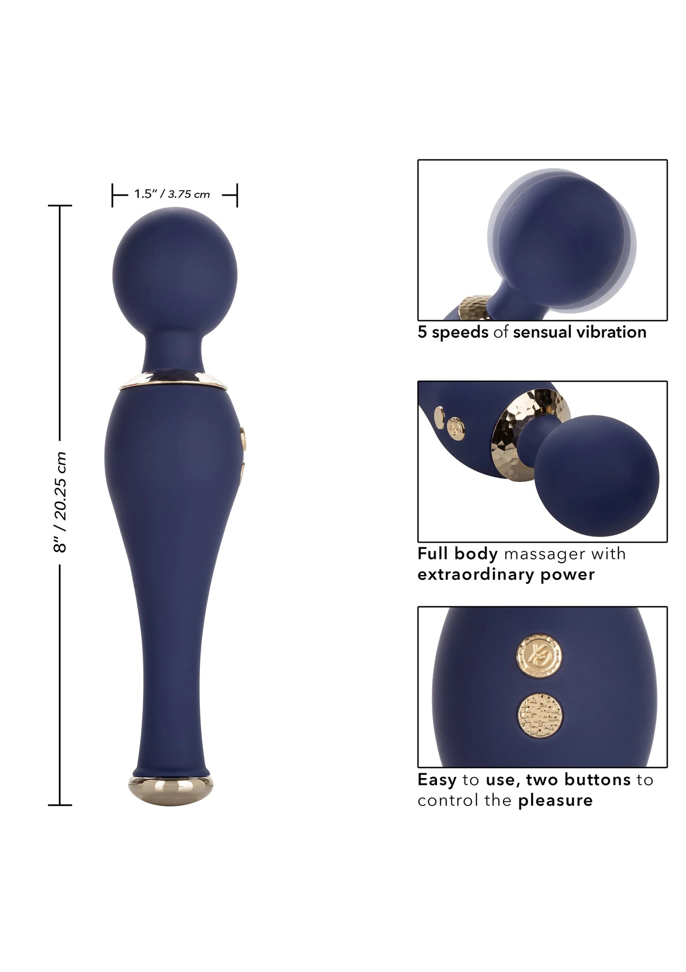 Calexotics Chic Poppy Ultra Güçlü Amerikan Teknolojisi Masaj Wand Vibratör