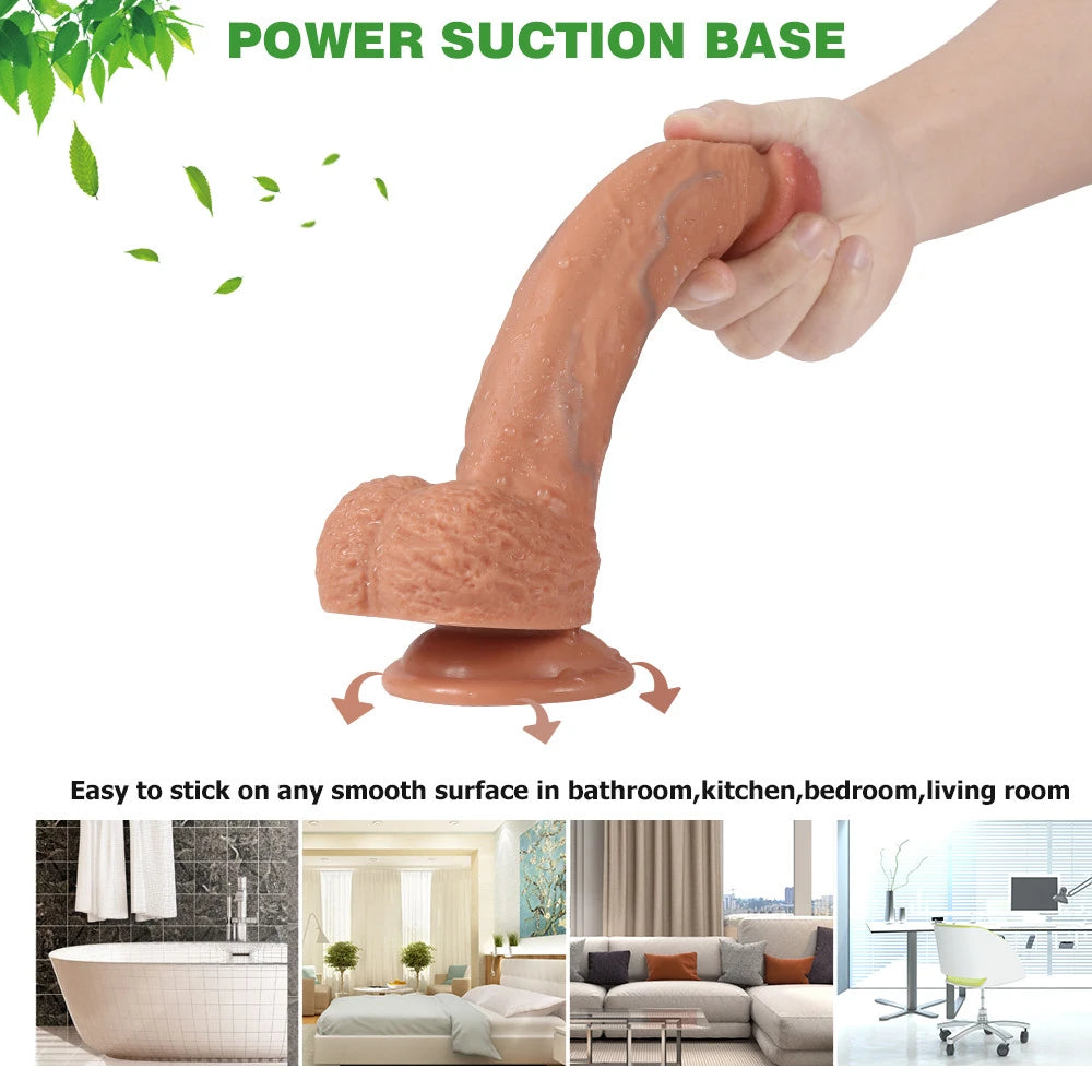 Xise Dildo Series Veins Natural Doku 21 Cm Realistik Penis
