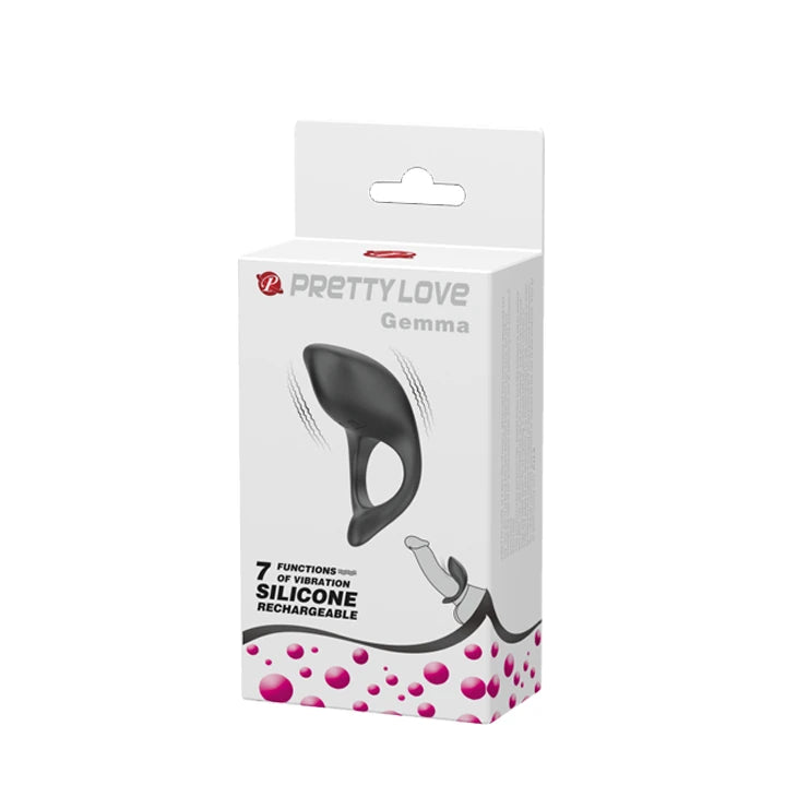 Pretty Love Gemma 7 Modlu Şarjlı Titreşimli Penis Halkası