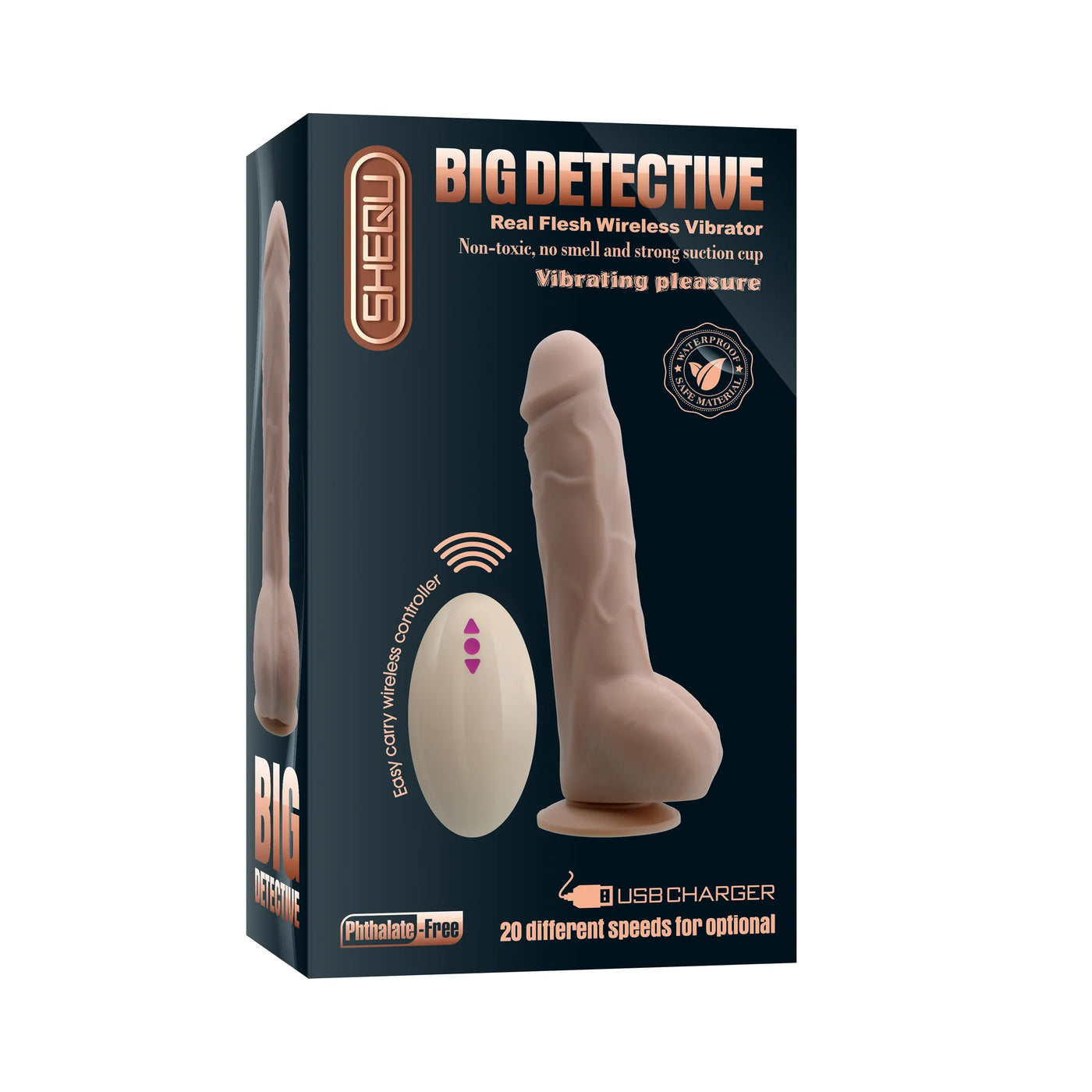 Shequ Big Detective 19 Cm Dönebilen Realistik Penis