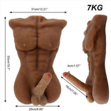 Xise Daniel Yarım Vücut Realistik Penisli Erkek Masturbator XS-MA30008-Brown