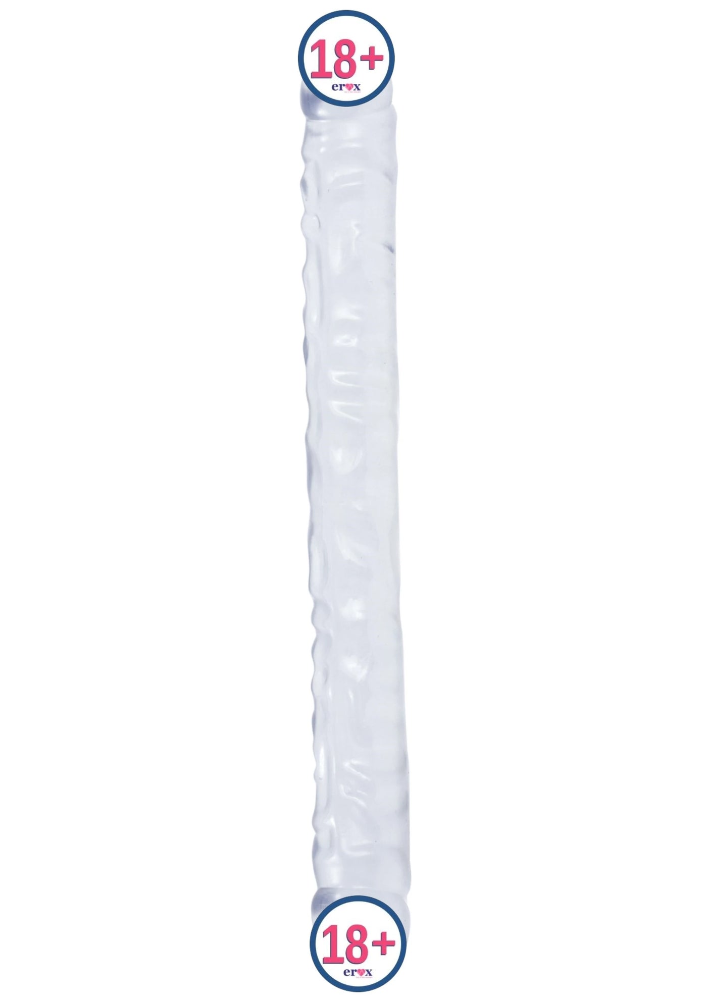 Doc Johnson Cyrstal Jellies 45 Cm Çift Taraflı Realistik Jel Penis-Şeffaf