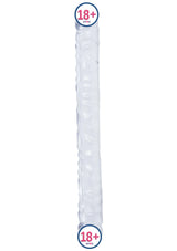 Doc Johnson Cyrstal Jellies 45 Cm Çift Taraflı Realistik Jel Penis-Şeffaf