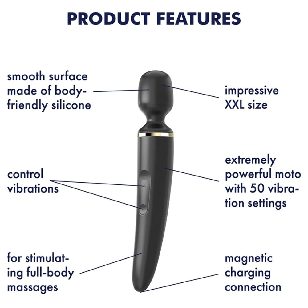 Satisfyer Wand-Er Woman Ultra Güçlü XXL Vibratör-Black