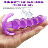 Erox Anal Fantasy Silicone Butt Beads Anal Training Silikon Anal Plug-Purple