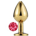 Erox Gold Large Pembe Kristal Taşlı Metal Anal Plug