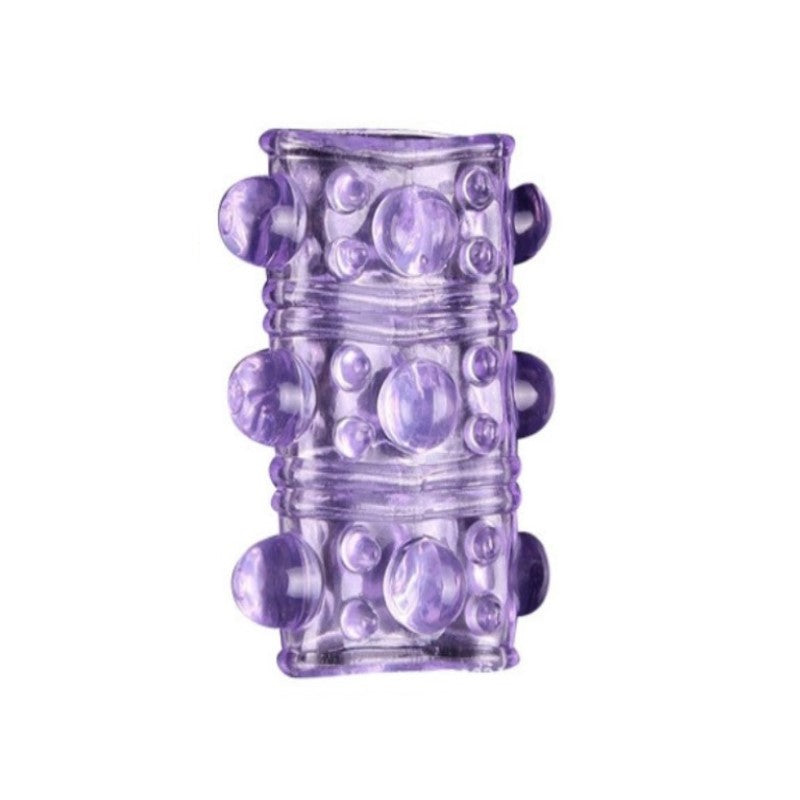 Erox Uyarıcılı Silikon Dokulu Yarım Penis Kılıfı