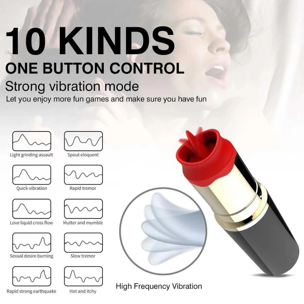 Erox Lipstick 10 Modlu Ruj ve Dil Vibratör