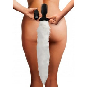 Xr Tailz Waggerz White Titreşimli Uzaktan Kumandalı Kuyruklu Anal Plug