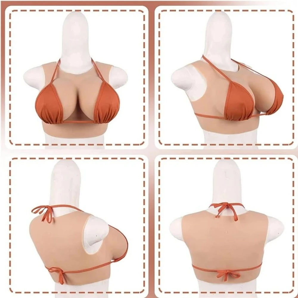 Bodysuit Crossdresser Askılı Giyilebilir Silikon Göğüs Cup 100 Cm.