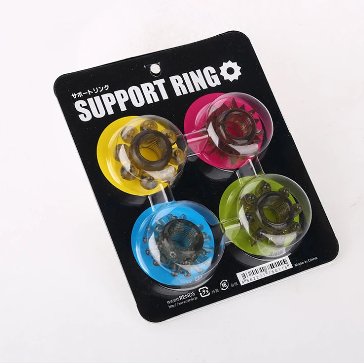 Erox The Cock Ring Support Ring 4'lü Penis Halkası Seti