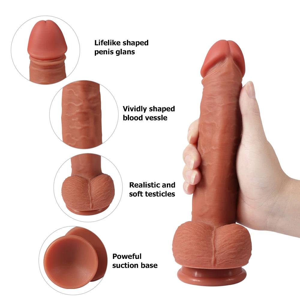 Shequ Dildo Series Leo Natural Doku 23 Cm Realistik Penis SQ-WBD10033