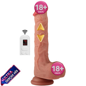 Erox The Dildo Brian Uzaktan Kumandalı İleri Geri Hareketli Realistik Vibratör