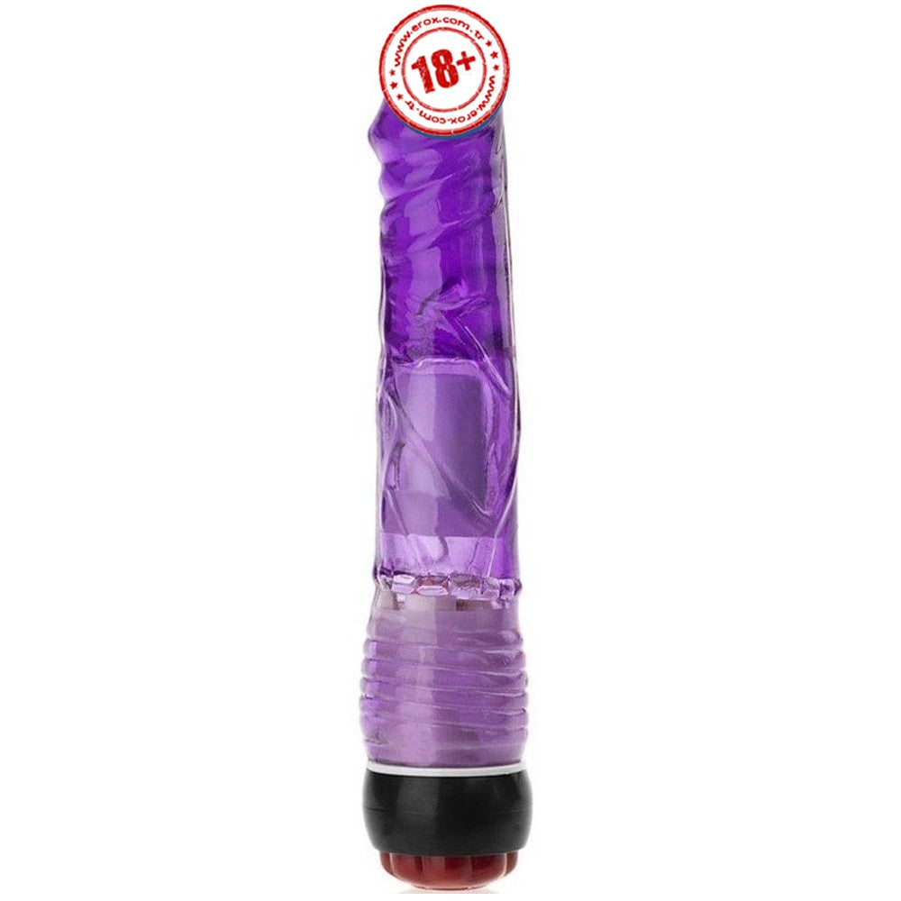 Erox Vibes Purple Kademeli Titreşimli Jel Vibratör 23 Cm