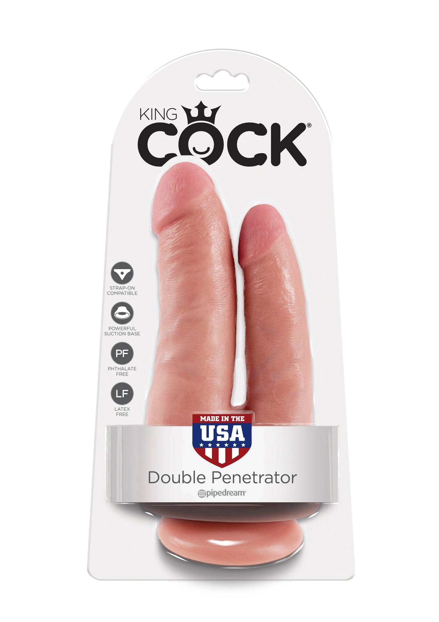 Pipedream King Cock 15 Cm Çift Başlı Ten Rengi Realistik Penis