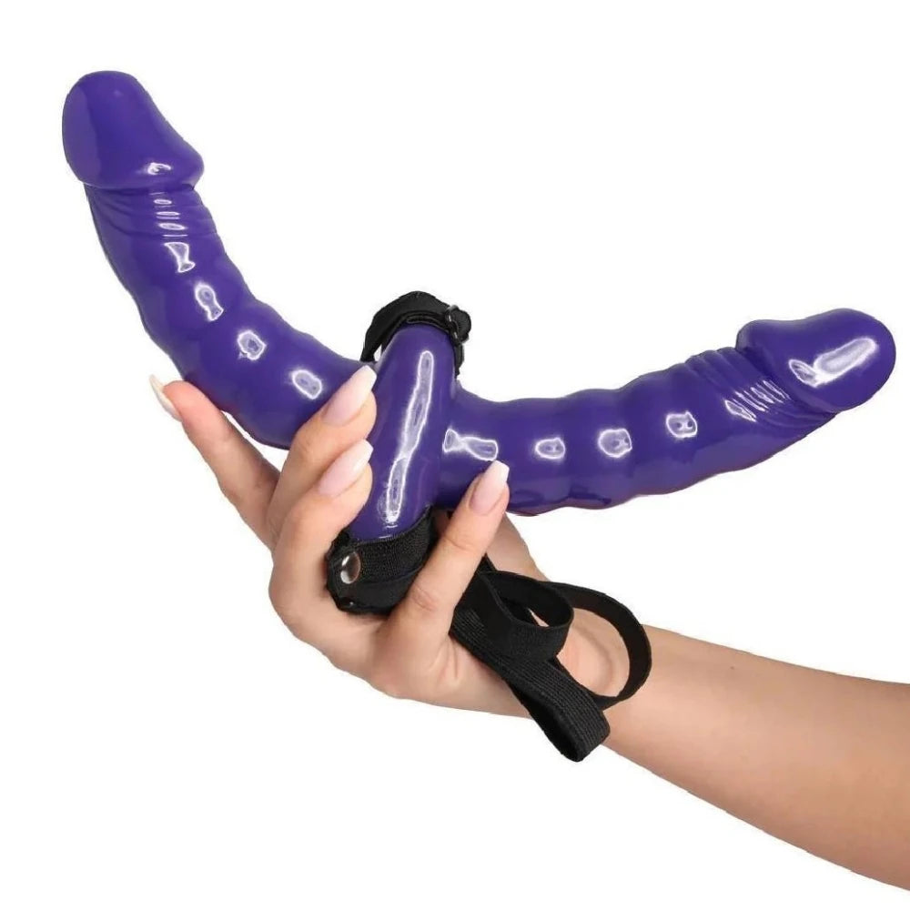 Pipedream Fetish Fantasy Double Delight Straples Biseksüel Dildo Mor