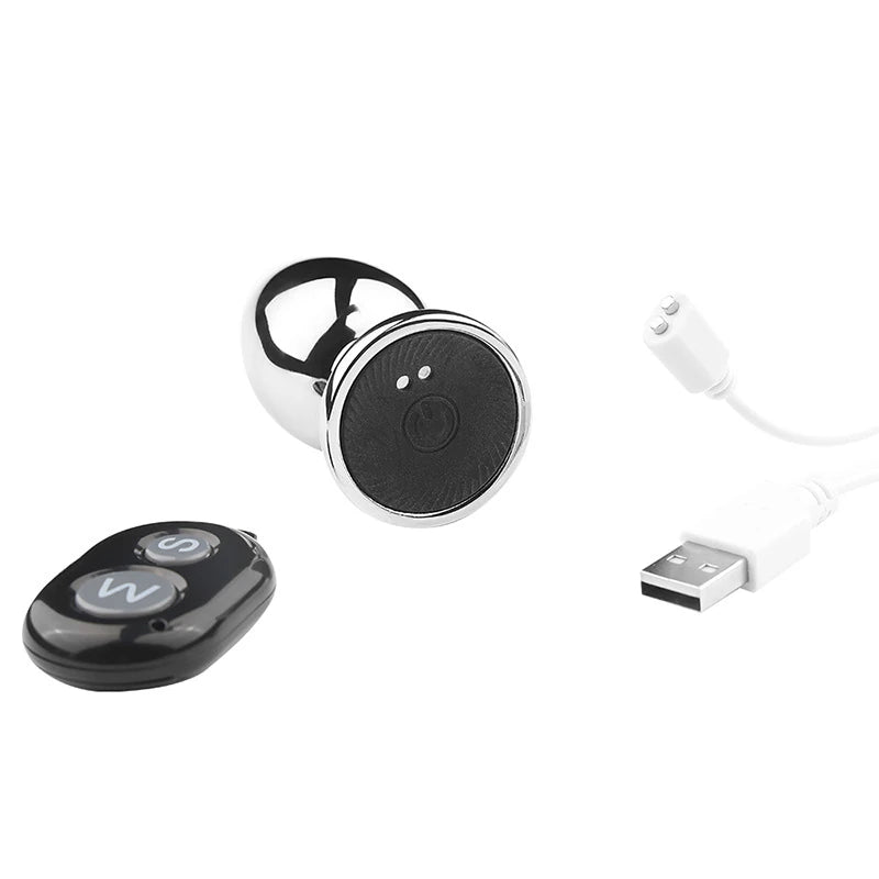 Erox Uzaktan Kumandalı Titreşimli Medium Metal Anal Plug