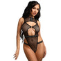 Erox Fantasy Wear File Dantel Detaylı Siyah Body