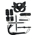 The Fetish 7 Pcs Policarbon Deri Fetiş Set-Siyah