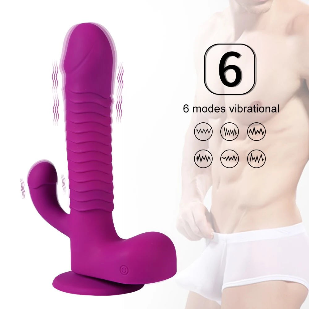 Shequ Augus İleri Geri Hareketli ve Dönebilen Sex Makinesi Vibratör