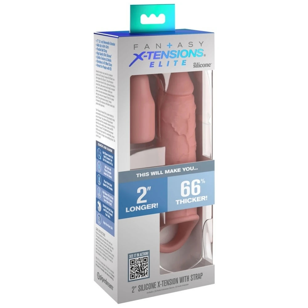 Pipedream Fetish Fantasy X-Tensions Elite 2'' Testis Destekli Amerikan Penis Kılıfı