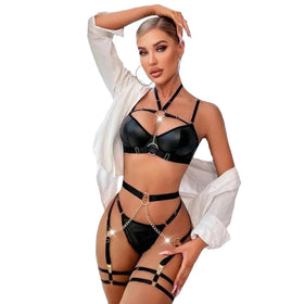 Erox Fantasy Wear Lingerie Dreams Zincirli Jartiyer Takım