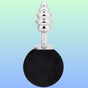 Erox The Anal Fantasy Ribbed Peluşlu Boğumlu Metal Anal Plug-Black