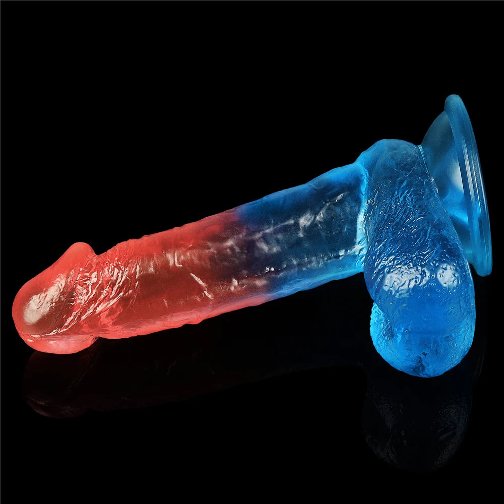 Lovetoy Dazzle Studs Dildo Curve 19 cm Jel Doku Realistik Penis
