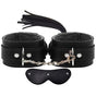 Erox Fetish Fantasy Series Cuffs 3 Pcs. Deri Fetiş Pozisyon Kelepçe Seti-Siyah