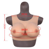 Bodysuit Crossdresser Brown Askılı Giyilebilir Silikon Göğüs L Beden