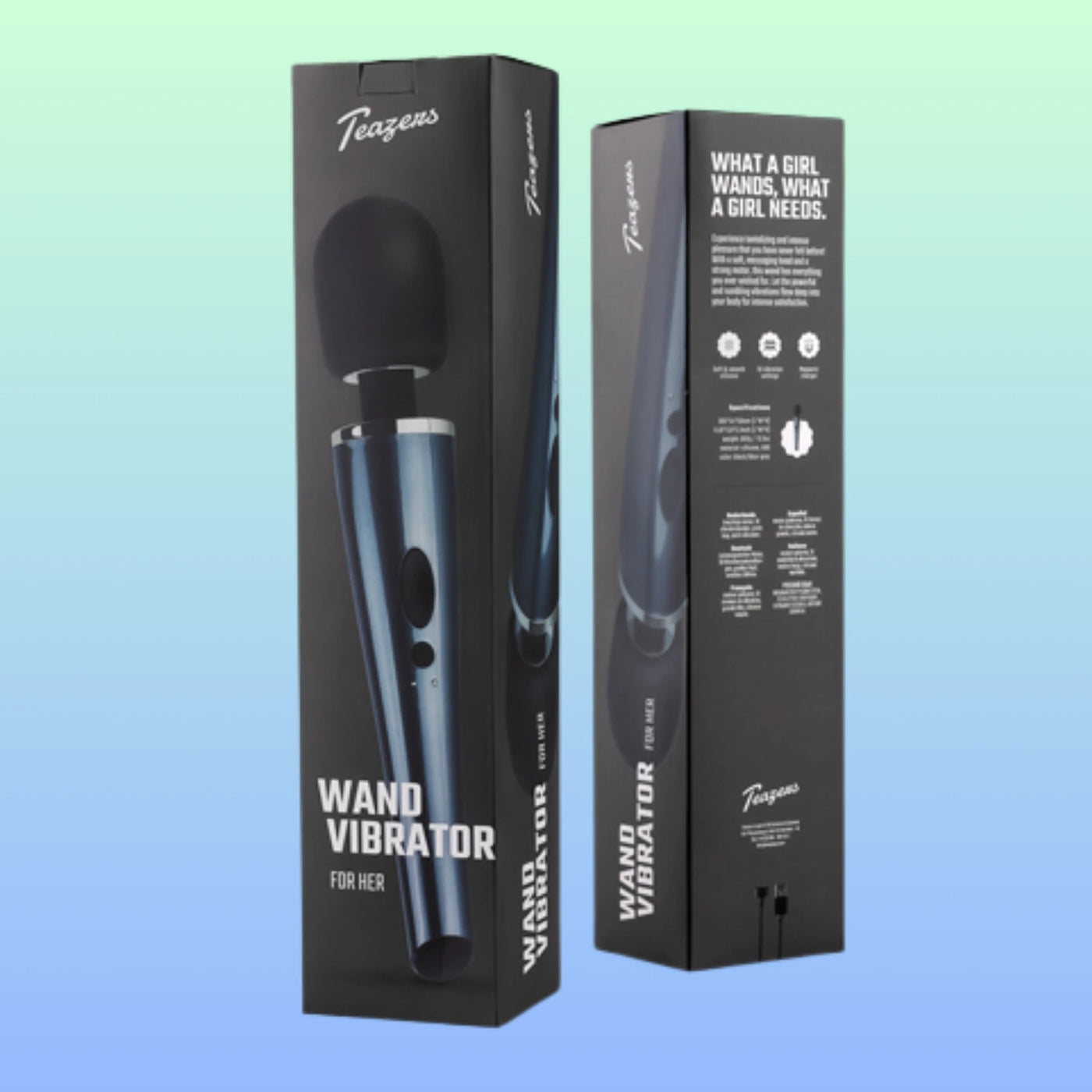 Teazers Flexible Head Lightning Wand Vibratör-Black
